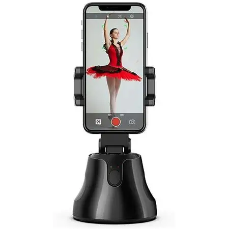 360rotating automatic face tracking live video streaming smart shooting camera stand automatic countdown for all mobile phones, White 
360rotating automatic face tracking live video streaming smart shooting camera stand automatic countdown for all mobile phones, White