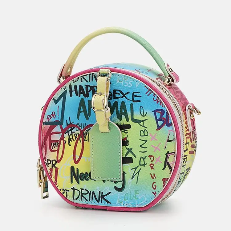 2021 New Small Round Bag High-end Graffiti Painted Bag Female Round Female Bag Shoulder Handbag
2021 New Small Round Bag High-end Graffiti Painted Bag Female Round Female Bag Shoulder Handbag