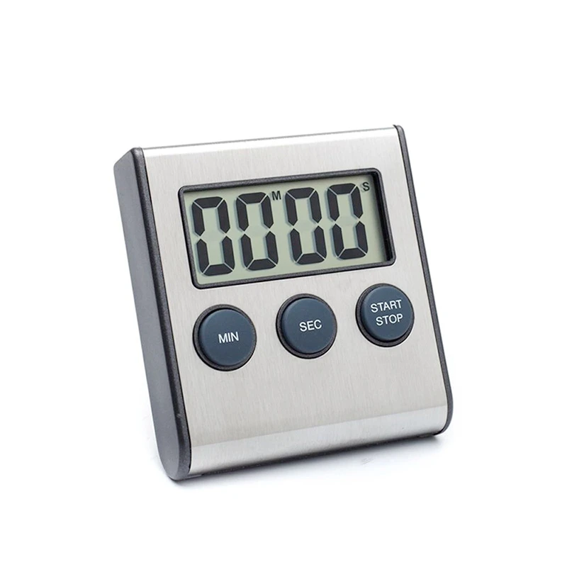 LED Digital Timer High Quality Stainless Steel Kitchen Timer Outdoor Camping Cooking Timer With Magnet, Silver
LED Digital Timer High Quality Stainless Steel Kitchen Timer Outdoor Camping Cooking Timer With Magnet, Silver