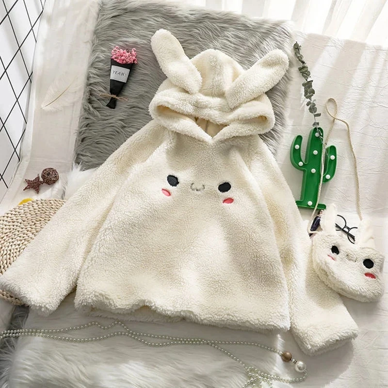 2021 Trending Fashion Cute Sweatshirt Women Lady Funny Rabbit Ear Hoodie Pullover Blouse Tops Tunics With Crossbody Bag, White
2021 Trending Fashion Cute Sweatshirt Women Lady Funny Rabbit Ear Hoodie Pullover Blouse Tops Tunics With Crossbody Bag, White