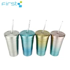 Nice printed color eco 550ml metal drinking coffee water stainless steel cup