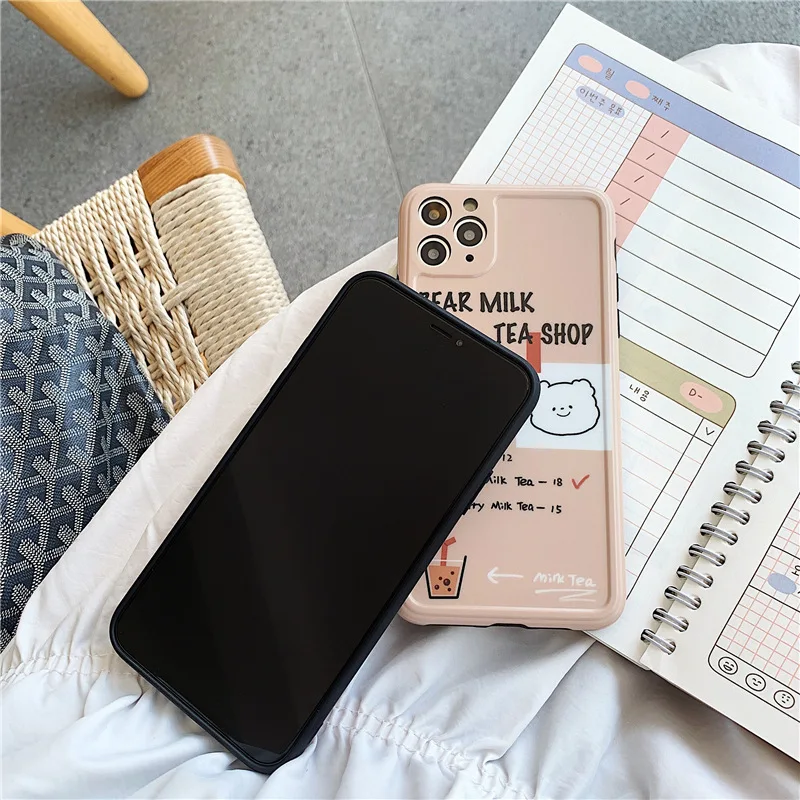 Fashion Soft Cute Cartoon Bear milk tea shop Case for iPhone 11 Pro Max 11Pro 11 7 8 X XR Xs Max
Fashion Soft Cute Cartoon Bear milk tea shop Case for iPhone 11 Pro Max 11Pro 11 7 8 X XR Xs Max