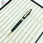Promotional high grade business gift set gold black custom luxury metal ballpoint pen