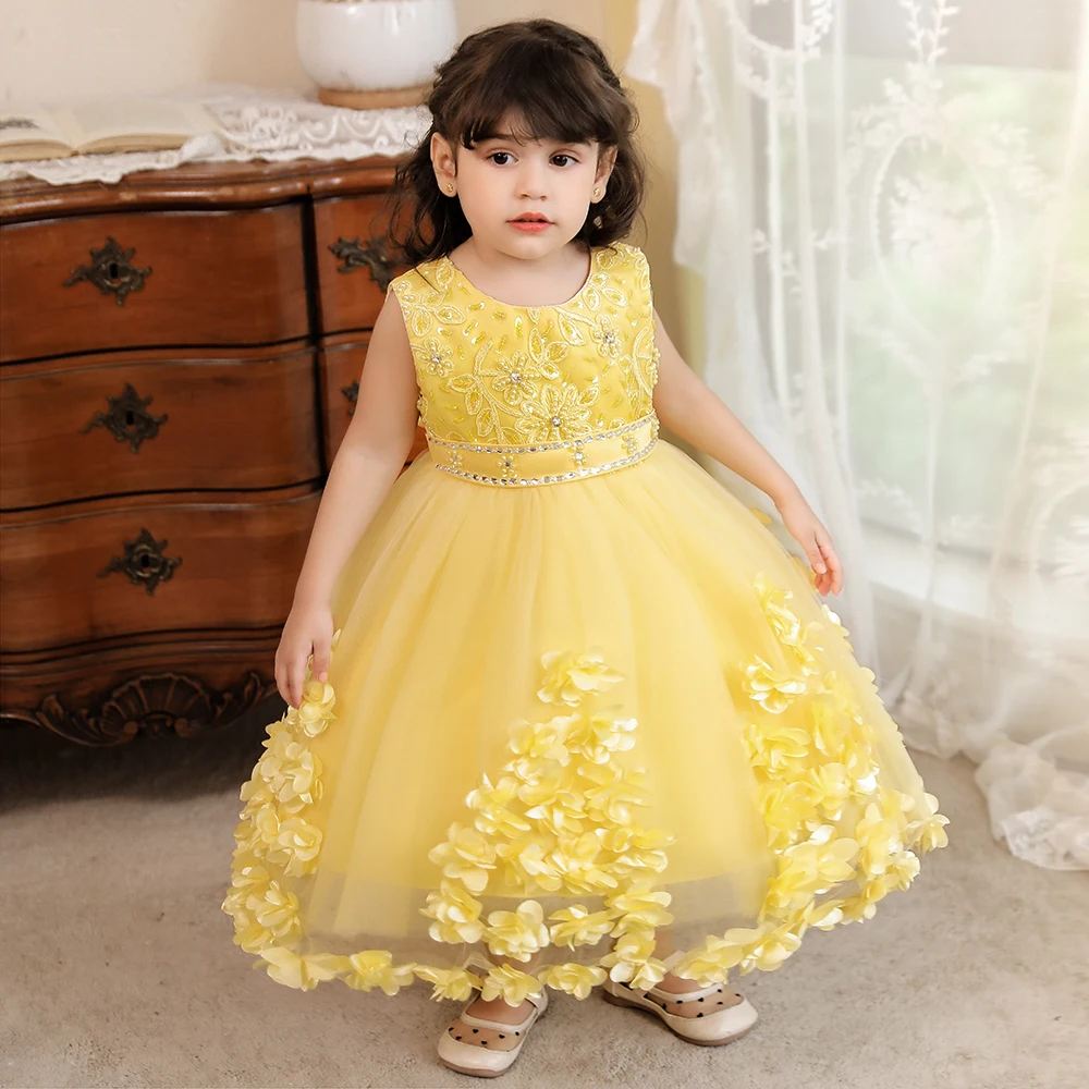 MQATZ 2022 New style formal wedding party evening princess baby girl dress flower, Gold,pink,navy blue,dark red
MQATZ 2022 New style formal wedding party evening princess baby girl dress flower, Gold,pink,navy blue,dark red