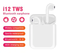 

2019-2020 Amazon top seller i10 i12 TWS V5.0 sport Bluetooth earphones earbud i12 with Double earphone magnetic charging box