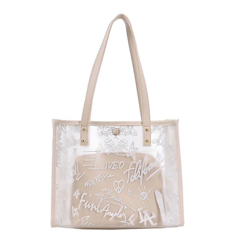 New Fashion Large Capacity Casual Tote Shoulder Bags Clear Women's Pvc Transparent Handbag 2022
New Fashion Large Capacity Casual Tote Shoulder Bags Clear Women's Pvc Transparent Handbag 2022