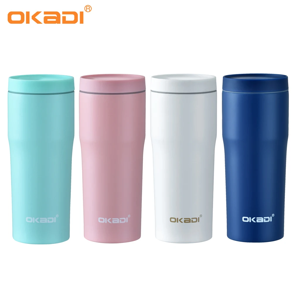 OKADI 480ml New Design Wine/Coffee Insulated Double Walled Stainless Steel Tumbler with Removable Lid, Customized
OKADI 480ml New Design Wine/Coffee Insulated Double Walled Stainless Steel Tumbler with Removable Lid, Customized