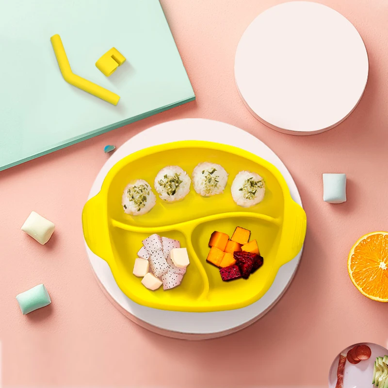 Children feeding silicone plate baby silica gel dishes It can be used with spoon, fork and straw Baby Silicone bowl Sucker Bowl
Children feeding silicone plate baby silica gel dishes It can be used with spoon, fork and straw Baby Silicone bowl Sucker Bowl