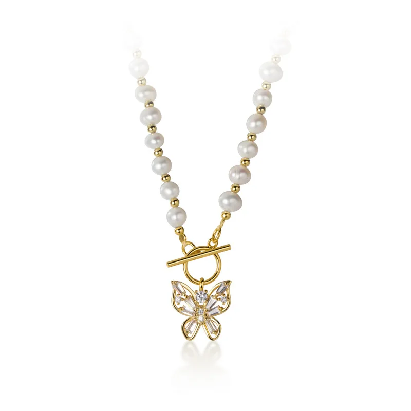 N3101 Silver Mall'S Supplier Sterling Silver 925 Minority Baroque Pearl Temperament Japanese Short Butterfly Luxury Necklace
N3101 Silver Mall'S Supplier Sterling Silver 925 Minority Baroque Pearl Temperament Japanese Short Butterfly Luxury Necklace