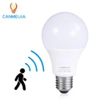 smart radar microwave motion sensor A60 energy saving cfl lamp housing 110v 220v E27 B22 5w 7w 9w led light bulbs