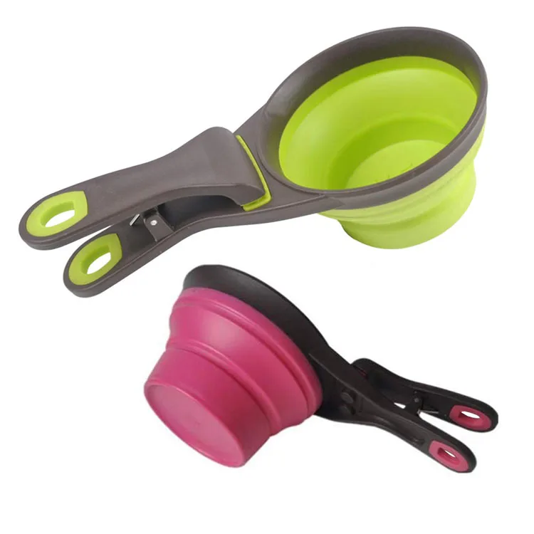 Collapsible Pet Scoop Silicone Measuring Cups Set Sealing Clip 3 in 1 Multi-Function Scoop Bowls Bag Clip for Dog Cat Food Water, Blue, pink
Collapsible Pet Scoop Silicone Measuring Cups Set Sealing Clip 3 in 1 Multi-Function Scoop Bowls Bag Clip for Dog Cat Food Water, Blue, pink