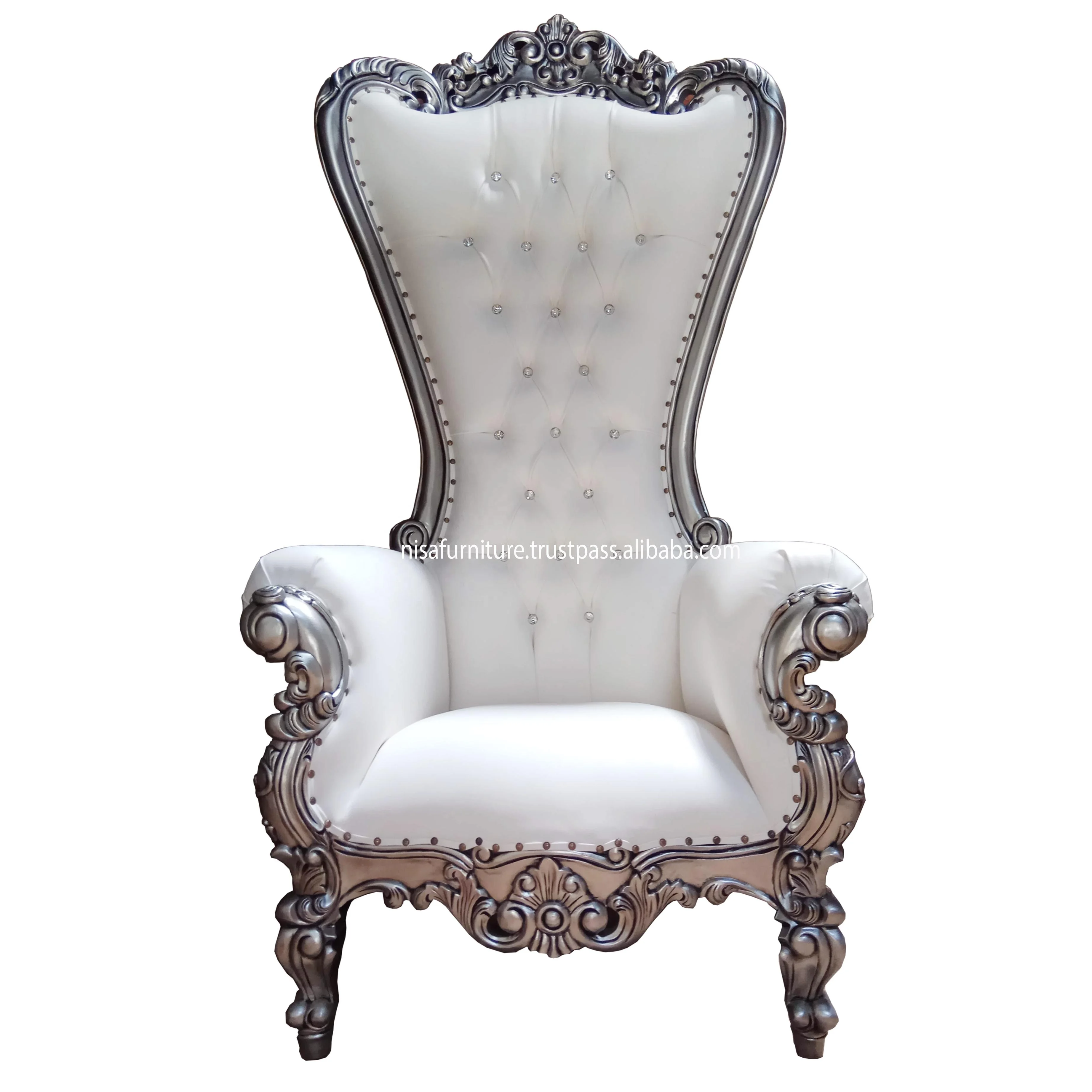 French Baroque cheap High Back King Throne Living Room Chairs