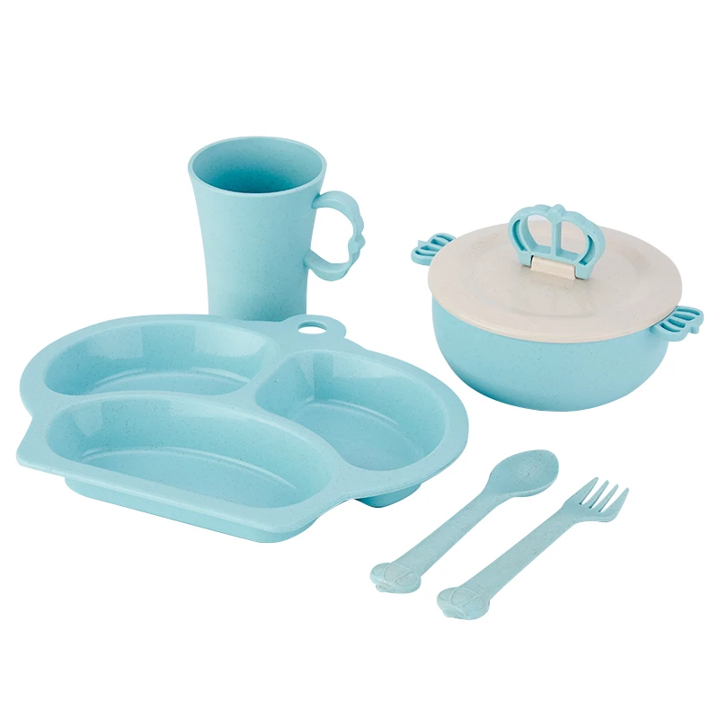 5-parts set environmental friendly sustainable bamboo fiber children tableware, Blue,pink,yellow
5-parts set environmental friendly sustainable bamboo fiber children tableware, Blue,pink,yellow