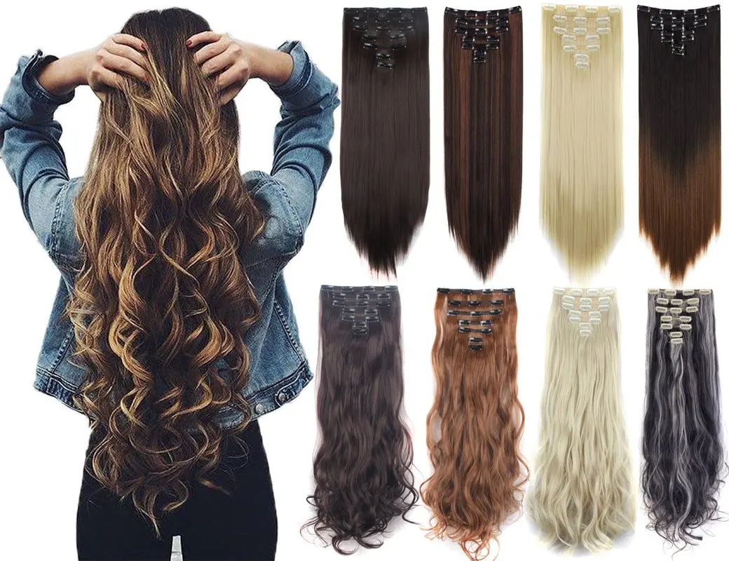 Wavy Curly Clip in Hair Extensions Clip Full Head Clip in Double Weft Hair Extensions
Wavy Curly Clip in Hair Extensions Clip Full Head Clip in Double Weft Hair Extensions