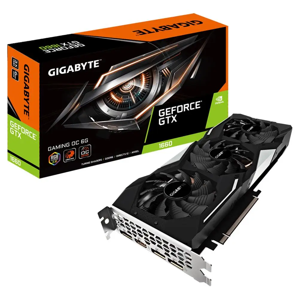 

GIGABYTE NVIDIA GeForce GTX 1660 GAMING OC 6G GPU with 6GB GDDR5 192-bit Memory Interface Graphics Card (GV-N1660GAMING OC-6GD)