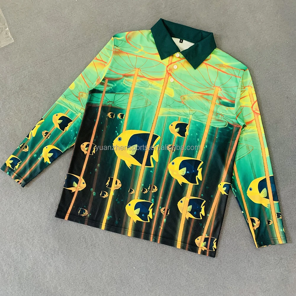 custom design high quality sublimation printing UV protection fishing polo shirt, Sublimation printing color
custom design high quality sublimation printing UV protection fishing polo shirt, Sublimation printing color