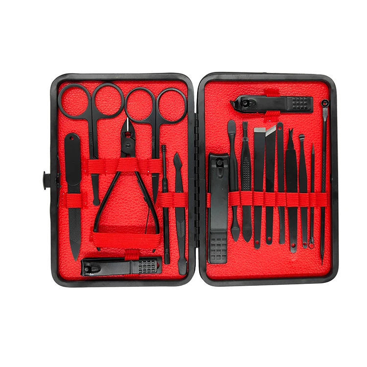 2019 personal care tools nail clipper set manicure pedicure set 18pcs, Black and rose gold
2019 personal care tools nail clipper set manicure pedicure set 18pcs, Black and rose gold