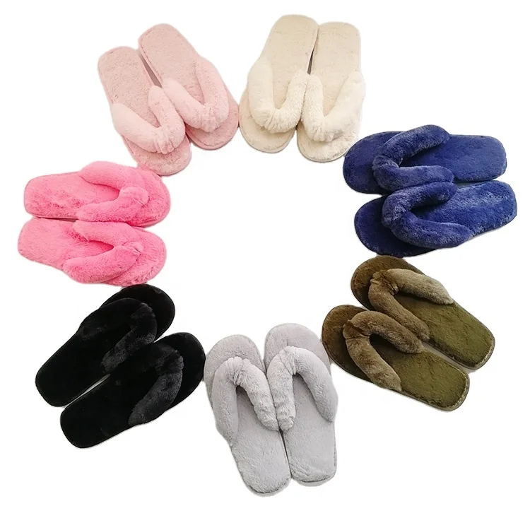 Fashionable new style women ladies winter warm indoor slippers faux fur flip flops, Plain
Fashionable new style women ladies winter warm indoor slippers faux fur flip flops, Plain