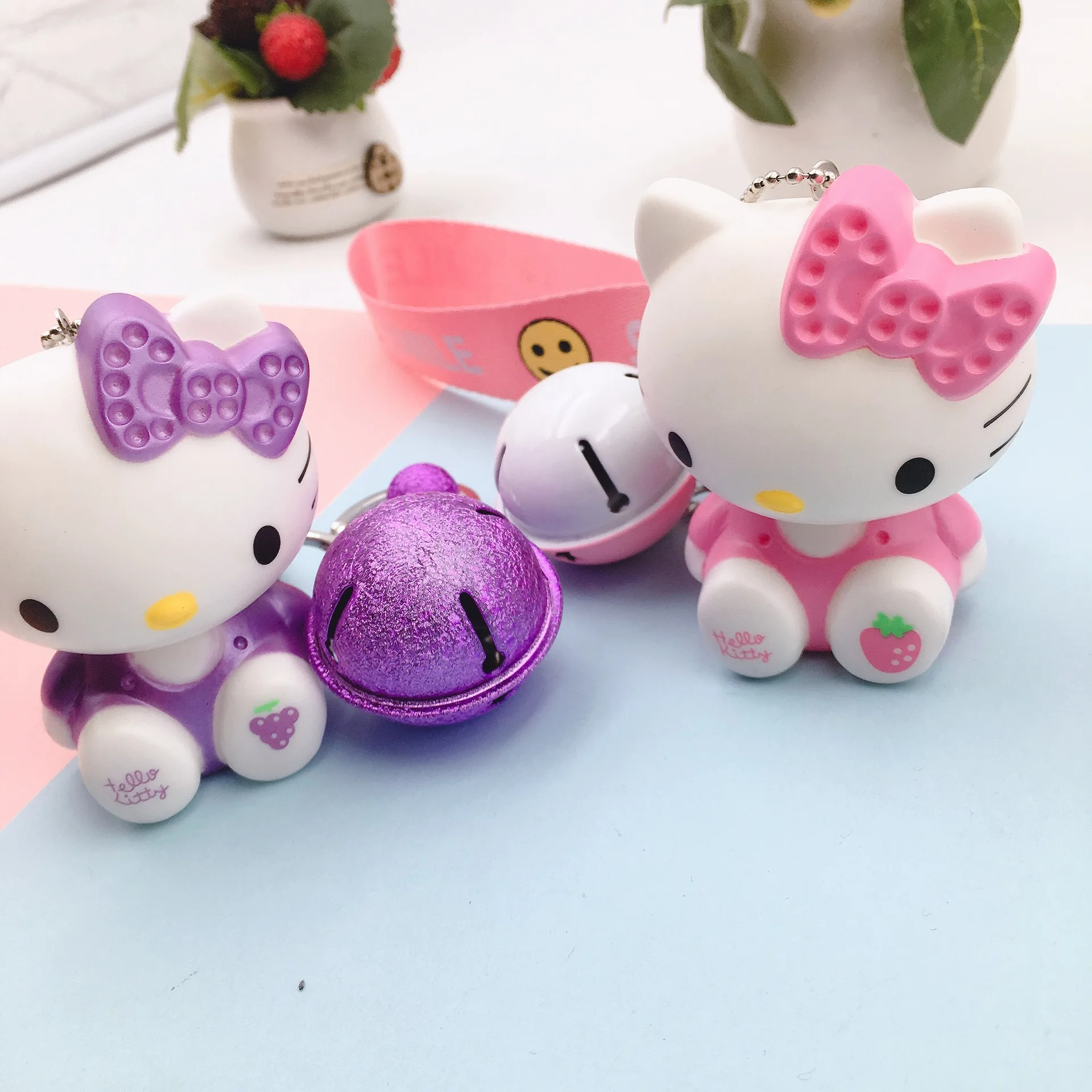 Woven Band Bell Hello Kitty Keychain Fashion Key Ring 3D Figure Key Chain Charm Key Holder, Colorful
Woven Band Bell Hello Kitty Keychain Fashion Key Ring 3D Figure Key Chain Charm Key Holder, Colorful