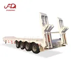 4 axle 100 ton low bed truck trailer custom-made lowboy trailers