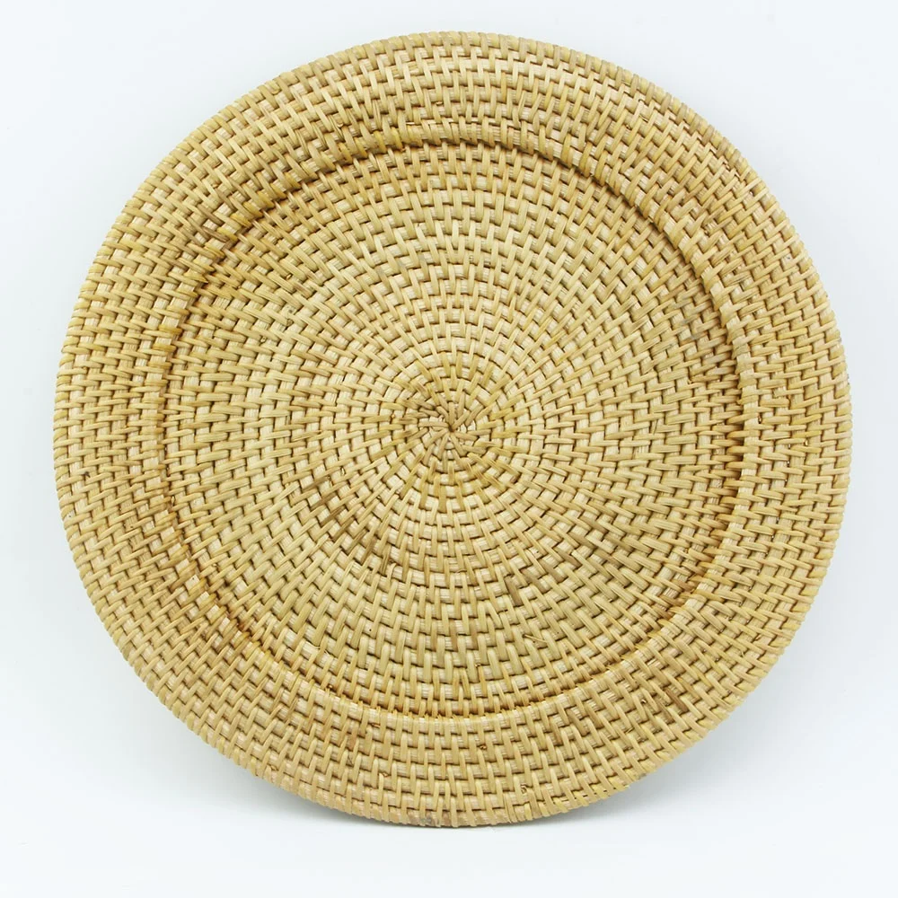 Vietnam Wholesale 100% Ecofriendly Sustainable Bamboo Plate Chargers For Kitchen Decoration Ready To Ship