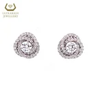 Diamonds Customizable 18K Gold 0.30 CT Center Stone Earring Wholesale Diamonds