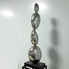 Custom Home Interior Decoration Modern Polished Metal 1.5m Stainless Steel Sculpture