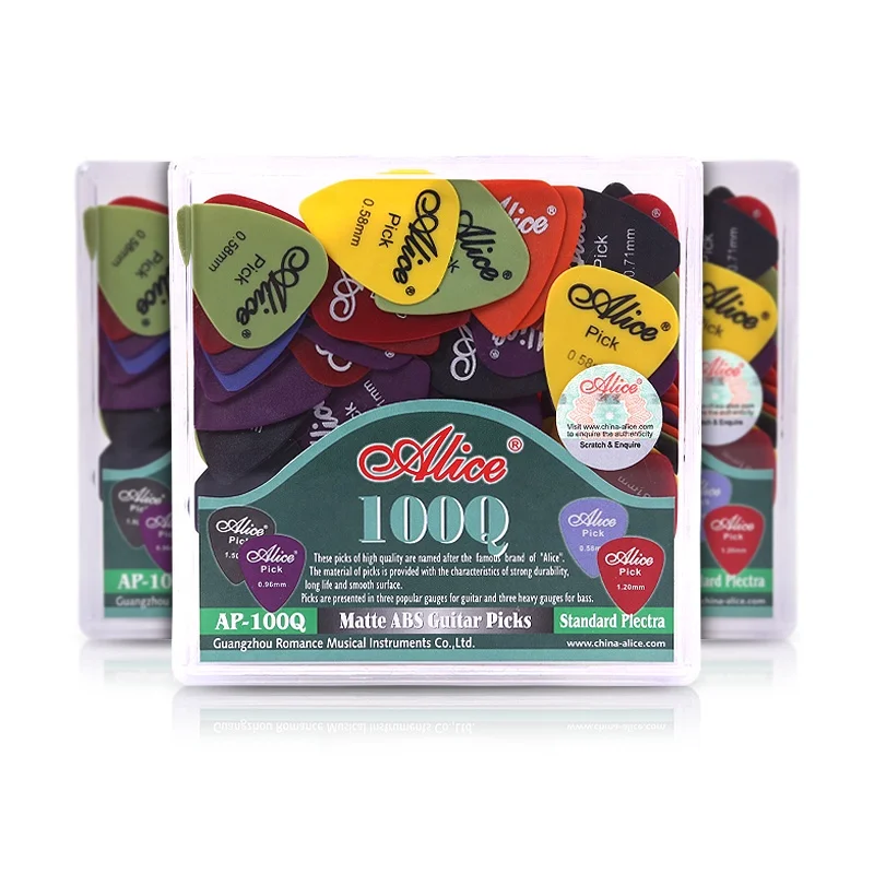 Alice boxed guitar picks 100 pieces 6 different thicknesses Wholesale daily performance practice using guitar picks
Alice boxed guitar picks 100 pieces 6 different thicknesses Wholesale daily performance practice using guitar picks