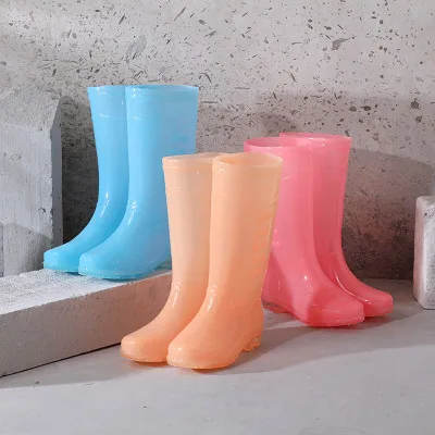 New Fashionable Cute Wellington Light Waterproof PVC Rain Boots PVC Wellington Boots candy Transparent Waterproof Water Resist, Blue orange powder
New Fashionable Cute Wellington Light Waterproof PVC Rain Boots PVC Wellington Boots candy Transparent Waterproof Water Resist, Blue orange powder