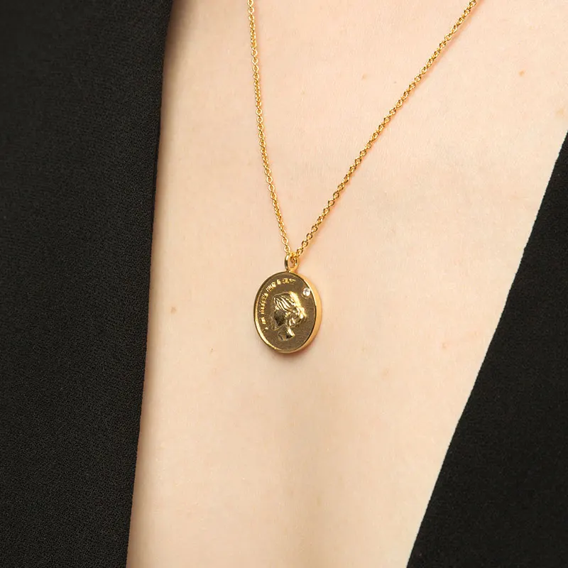 18K Gold Plated Brass Zircon Vintage Pendant Necklaces - Virginia Woolf Head Pendant - OOAK Metallic Sonata Free Sample
18K Gold Plated Brass Zircon Vintage Pendant Necklaces - Virginia Woolf Head Pendant - OOAK Metallic Sonata Free Sample
