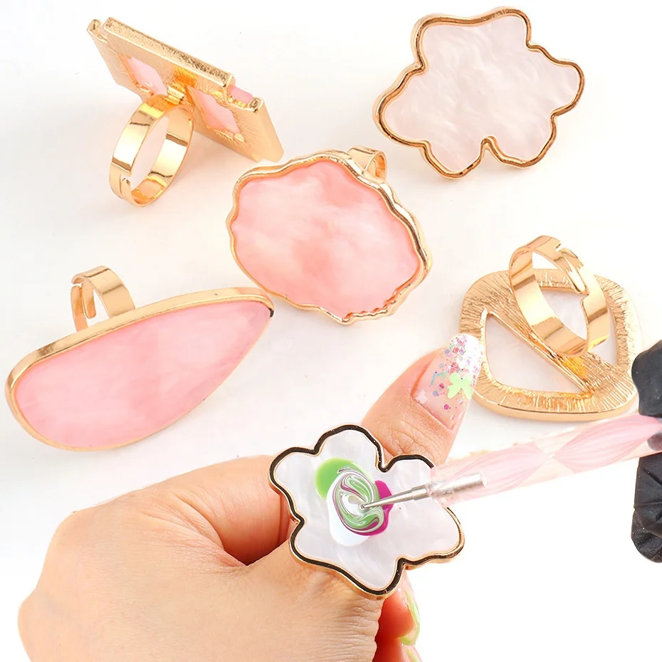 Japanese Style Mini Resin Nail Polish Display Tool Palette Marble Adjustable Size Nail Art Ring Tools
Japanese Style Mini Resin Nail Polish Display Tool Palette Marble Adjustable Size Nail Art Ring Tools