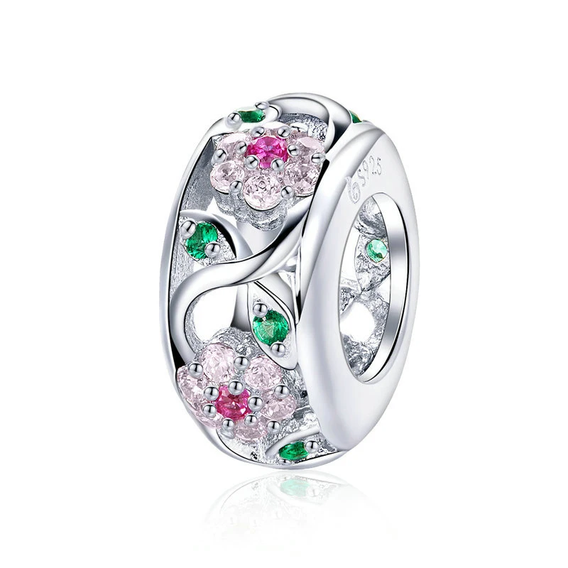Silver Charm 925 Sterling Silver Flower Tree Leaves Dazzling CZ Spacer Beads fit Bracelets & Bangles Jewelry
Silver Charm 925 Sterling Silver Flower Tree Leaves Dazzling CZ Spacer Beads fit Bracelets & Bangles Jewelry