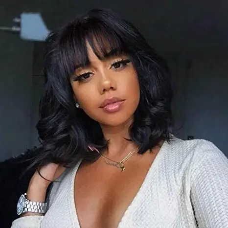 Bouncy Hair Short Bob Wigs Brazilian Body Wave Wigs With Bangs 100% Unprocessed Remy Human Hair Wigs
Bouncy Hair Short Bob Wigs Brazilian Body Wave Wigs With Bangs 100% Unprocessed Remy Human Hair Wigs