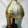 King Helmet With Brass And crusader great helmet Chainmail Costumes