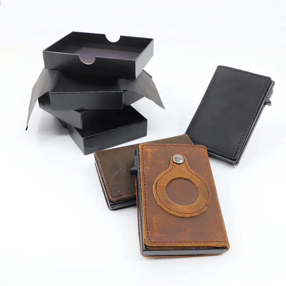 Smart Air Tag Wallet Premium Genuine Leather Credit Card Holder Anti-lost Protective Cover RFID Multifunctional Wallet AirTag
Smart Air Tag Wallet Premium Genuine Leather Credit Card Holder Anti-lost Protective Cover RFID Multifunctional Wallet AirTag