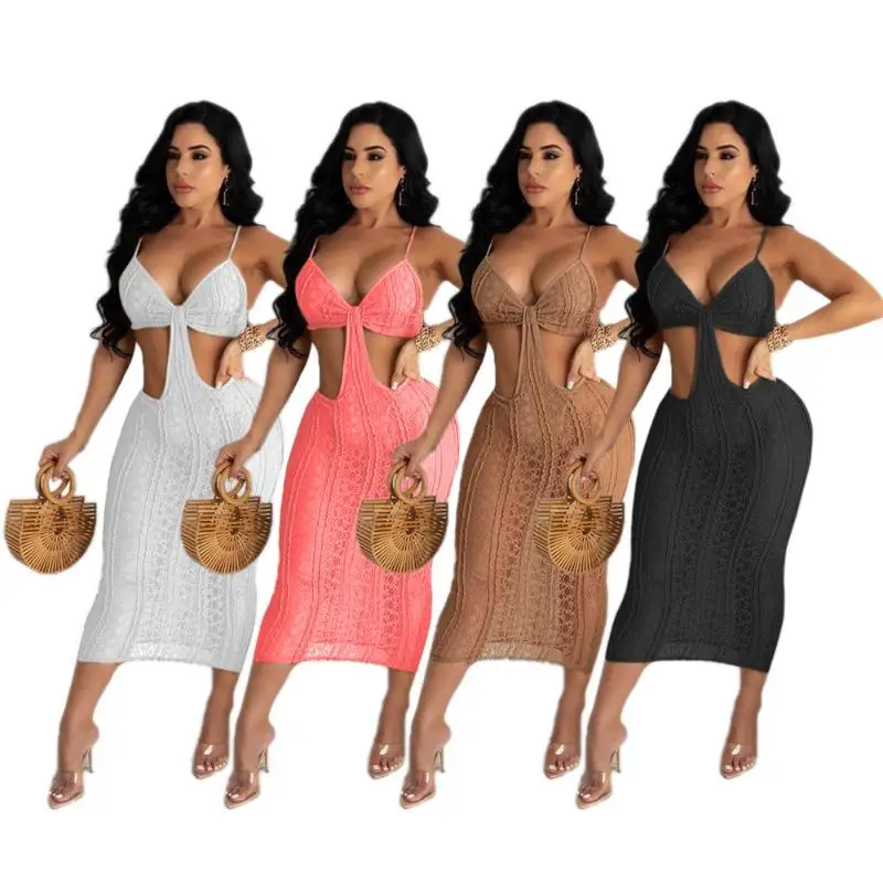 Hot Sale 2021 Sexy Cut Out Dress Women Pure Color Casual Cotton Lace Dress Fashion Sling Long Cut Out Dress
Hot Sale 2021 Sexy Cut Out Dress Women Pure Color Casual Cotton Lace Dress Fashion Sling Long Cut Out Dress