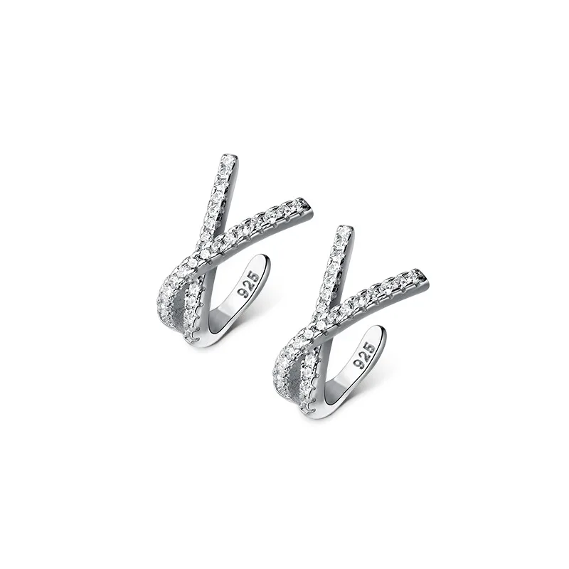 E4632 New 2021 Jewelry Sterling Silver 925 Earrings Letter Cross X Ear Hole Drill Ear Clip Female
E4632 New 2021 Jewelry Sterling Silver 925 Earrings Letter Cross X Ear Hole Drill Ear Clip Female