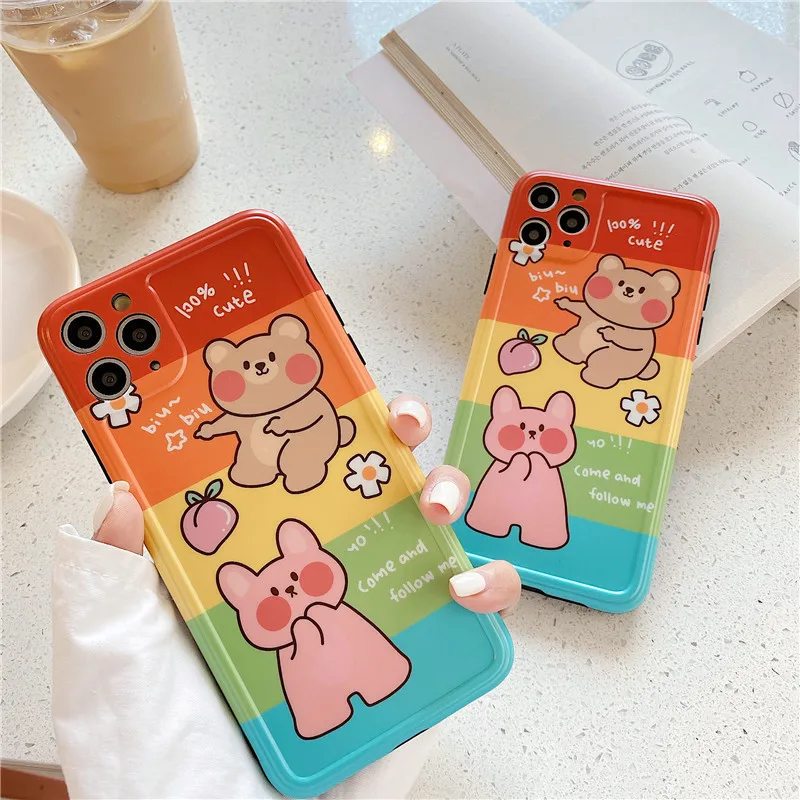 Fashion Soft TPU Cute Cartoon Rainbow Bear Rabbit Case for iPhone 11 Pro Max 11Pro 11 7 8 X XR Xs Max
Fashion Soft TPU Cute Cartoon Rainbow Bear Rabbit Case for iPhone 11 Pro Max 11Pro 11 7 8 X XR Xs Max