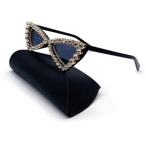 Top selling luxury triangle crystal PC frame AC lens UV400 shadows women diamond Sunglasses, Custom colors
Top selling luxury triangle crystal PC frame AC lens UV400 shadows women diamond Sunglasses, Custom colors