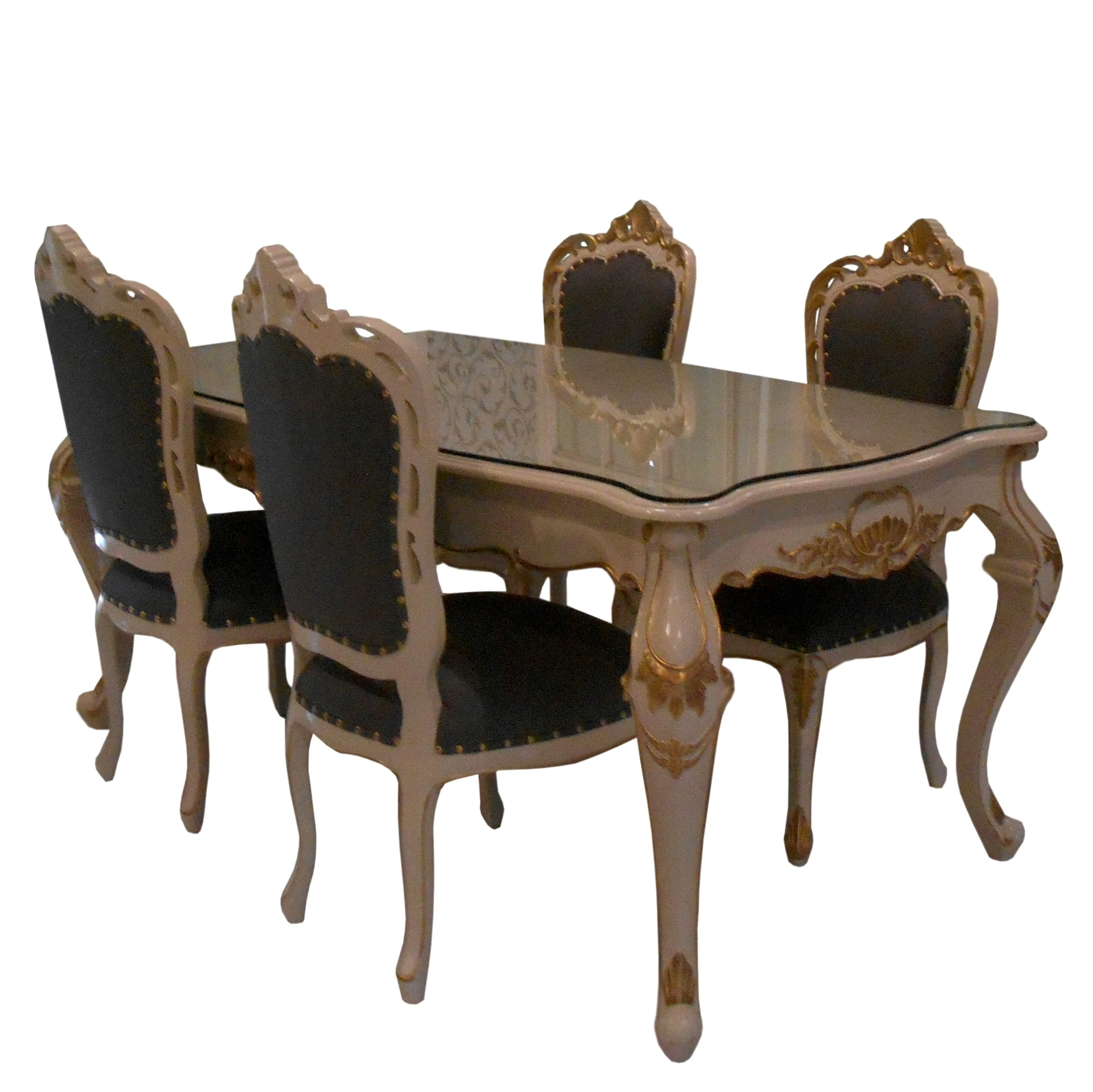 Luxury Carved Furniture Dining Room Table Set - Solid Wood Mahogany Furniture