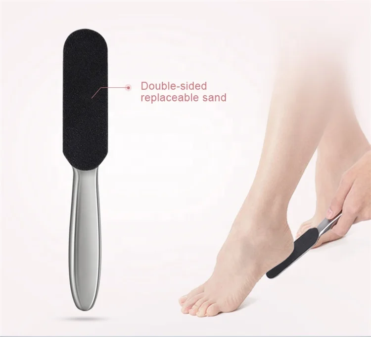 Pedicure Feet Care Stainless Metal Handle With 10pcs Of Sanding Cloth Foot Rasp Callus-Remover Dead-Skin Grinding File-Care-Tool, Silver
Pedicure Feet Care Stainless Metal Handle With 10pcs Of Sanding Cloth Foot Rasp Callus-Remover Dead-Skin Grinding File-Care-Tool, Silver