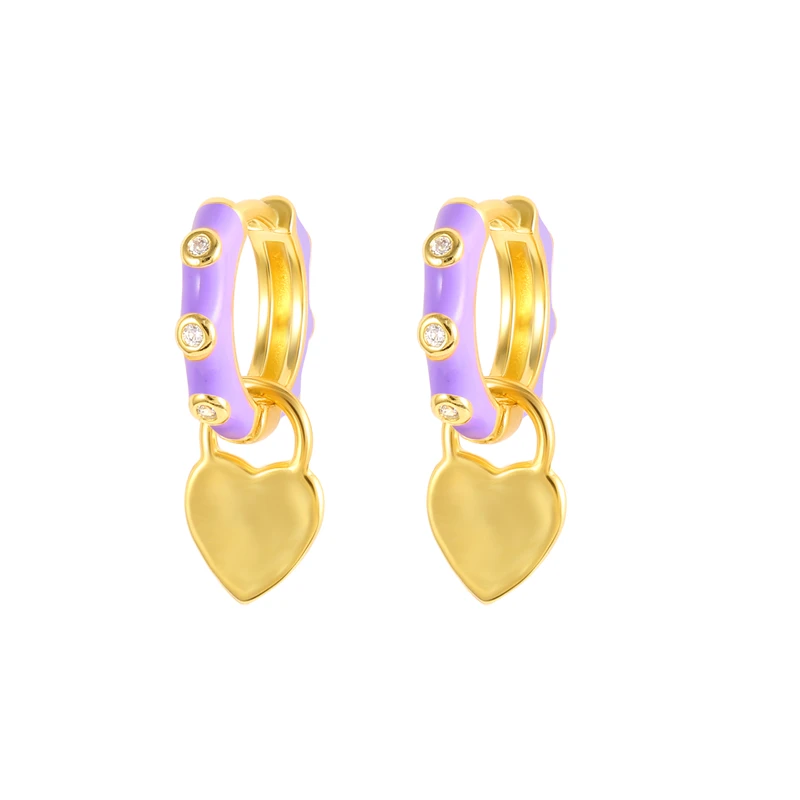 ROXI 2021 925 Silver Rhodium 18K Gold Earring Women Colorful Heart Pendant Hoop Enamel Earrings, Colors
ROXI 2021 925 Silver Rhodium 18K Gold Earring Women Colorful Heart Pendant Hoop Enamel Earrings, Colors