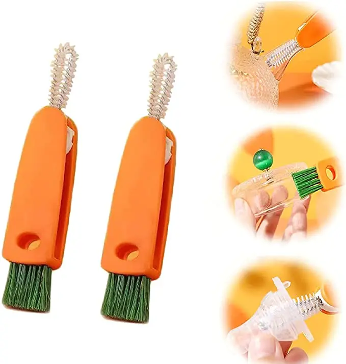 3 in 1 Bottle Detail Brush,Bottle Brush Cleaner,Multipurpose Cup Cover Cleaning Brush, Orange/white/grey
3 in 1 Bottle Detail Brush,Bottle Brush Cleaner,Multipurpose Cup Cover Cleaning Brush, Orange/white/grey