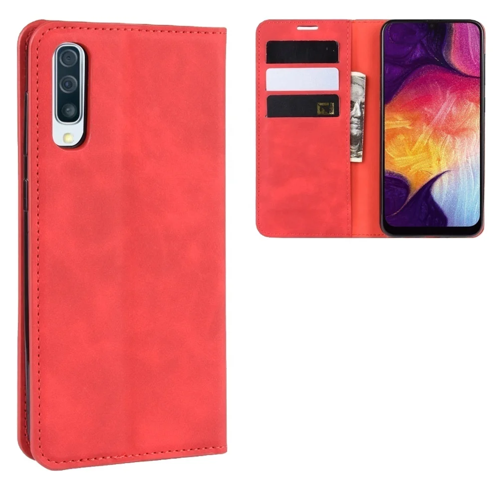 China factory mobile back cover Flip wallet leather cell phone case For Samsung Galaxy A50, 5 color
China factory mobile back cover Flip wallet leather cell phone case For Samsung Galaxy A50, 5 color