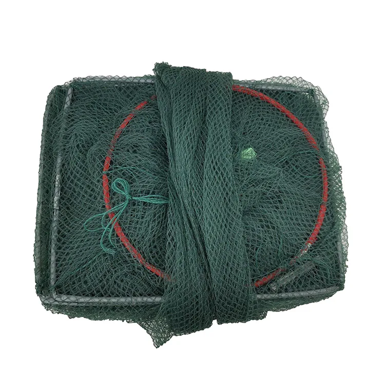 wholesale high quality hdpe long crab trap net fishing cage, Green fish cage 
wholesale high quality hdpe long crab trap net fishing cage, Green fish cage