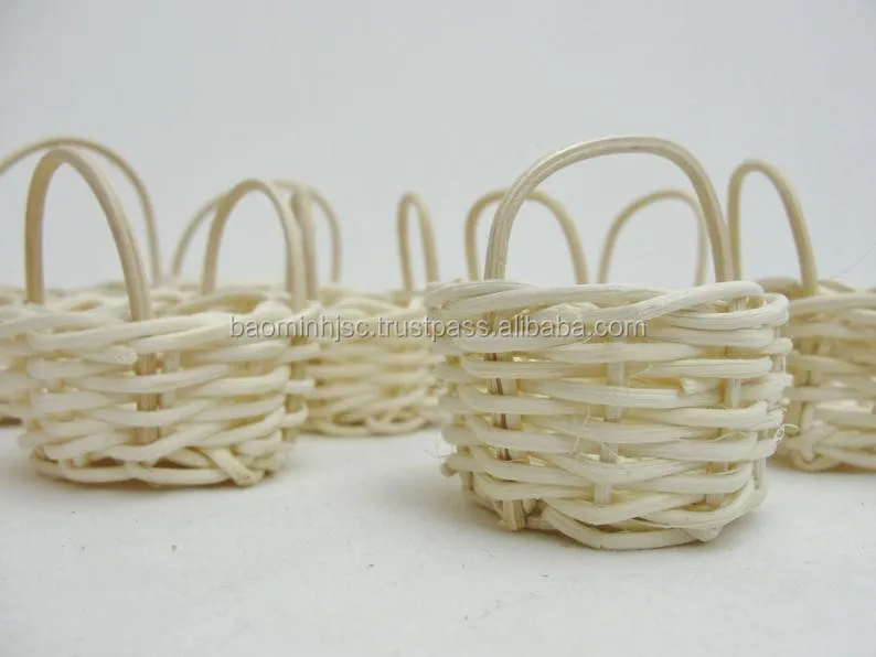 miniature willow rattan reed baskets, mini rattan basket for