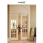 Doorwin wholesale Chin manufacturer solid wood exterior glass sliding door with grill design