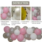 Baby Shower Pink Grey Party Balloons Garland Arch Kit For Wedding Birthday Baby Shower Party Decoration