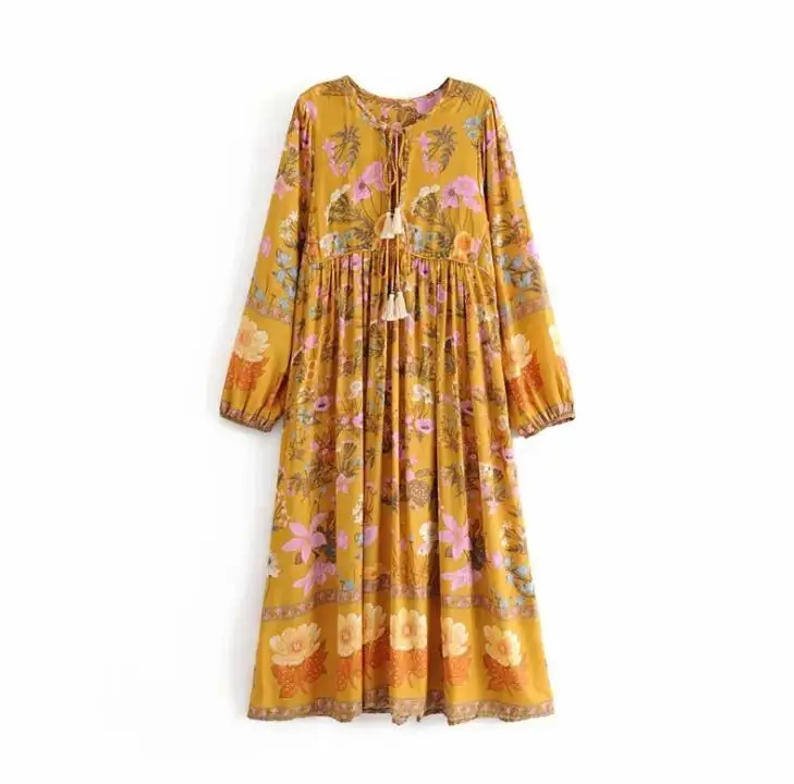 2020 Hot Selling Womens Maxi Dress Casual Summer Sundress Long Sleeve Boho Beach Dress, Yellow, pink, purple
2020 Hot Selling Womens Maxi Dress Casual Summer Sundress Long Sleeve Boho Beach Dress, Yellow, pink, purple