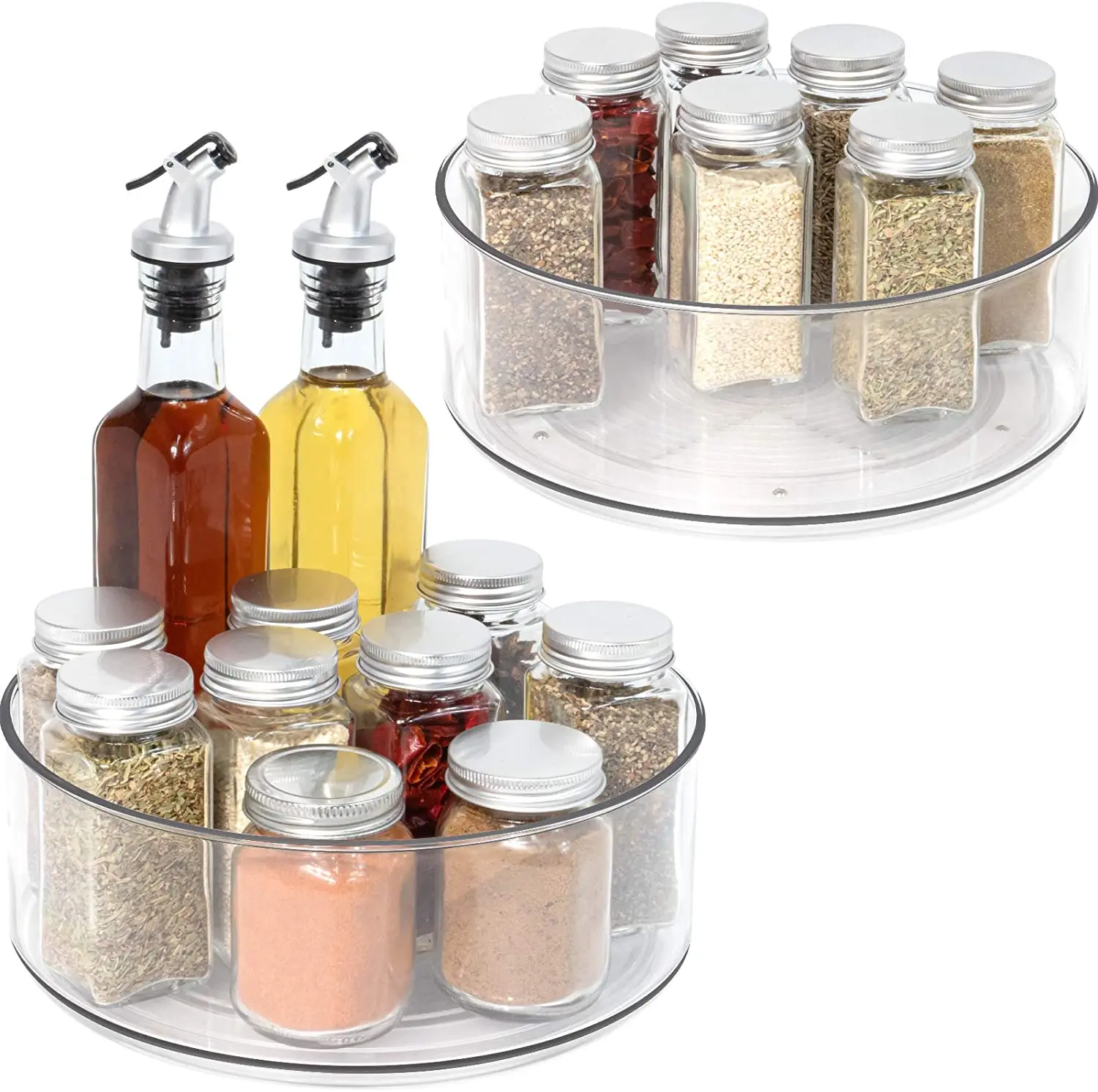Lazy Susan Round Plastic Clear Rotating Turntable Organization & Storage Container Bins for Fridge Countertop Kitchen, Transparennt
Lazy Susan Round Plastic Clear Rotating Turntable Organization & Storage Container Bins for Fridge Countertop Kitchen, Transparennt